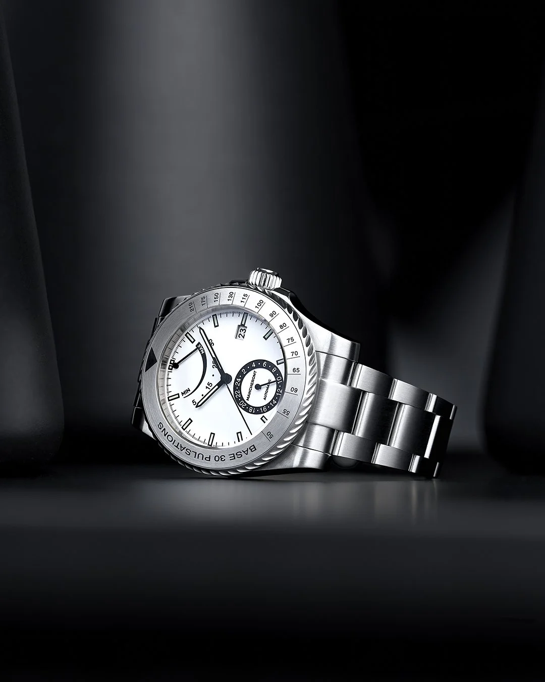 フィッシャーマン　PULSE#1s Pacer - 77000W - White Dial Men's Watch - Mancheront